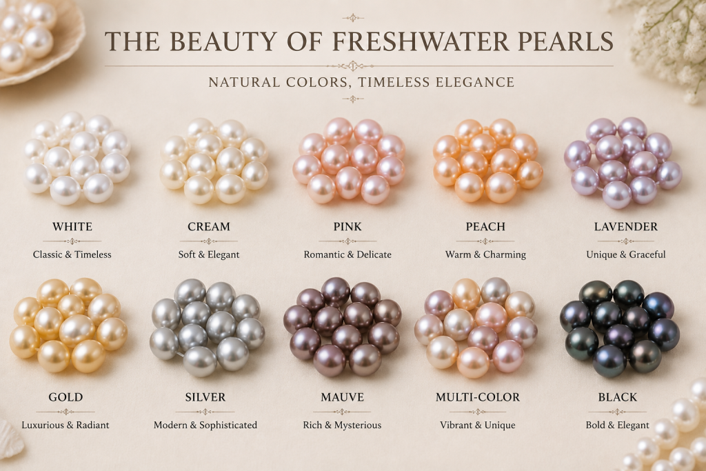 different colors of pearls